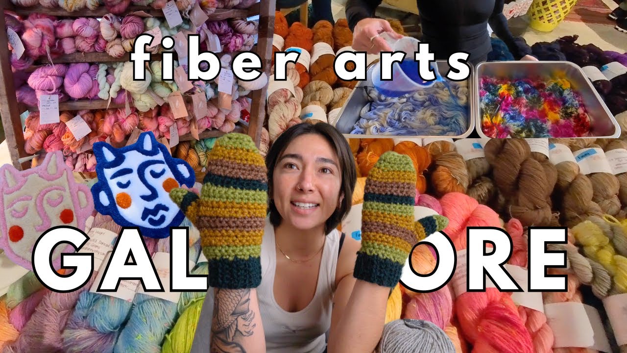 YouTube post by @itserinb for Darn Good Yarn. Caption reads: crochet mittens, my first fiber festival & a....