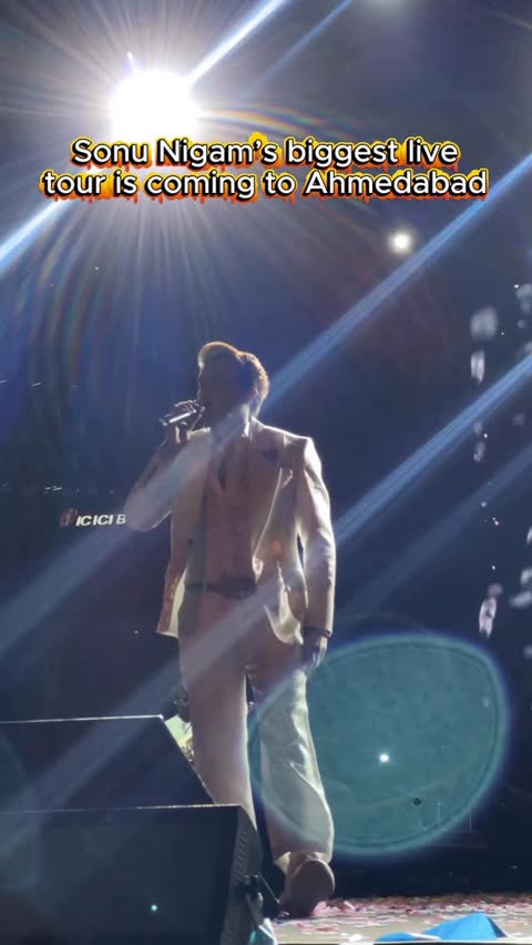 Instagram post by @superfastamdavad for BookMyShow. Caption reads: Ahmedabad, are you ready? 🔥
Sonu Nigam LIVE on....