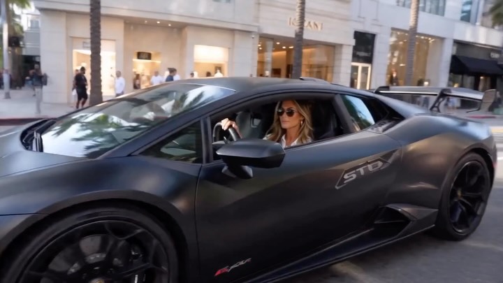 Instagram post by @drchrysandrabrunson for Lamborghini. Caption reads: Expect the Unexpected #lamborghini What color....