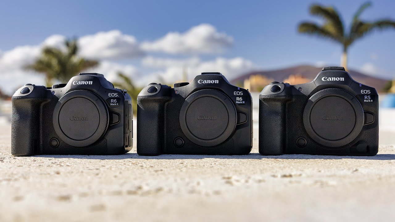 YouTube post by @JamesReader for Dropbox. Caption reads: Canon R6 Mark III vs R6 Mark II vs R5 Mark II –....