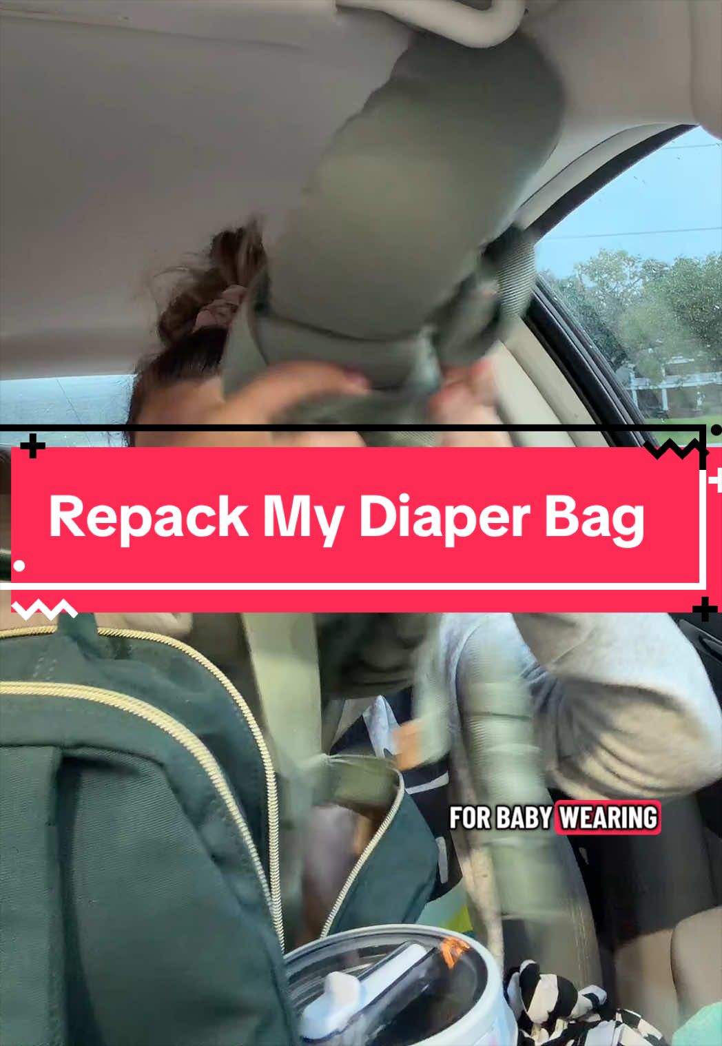 TikTok post by @mamajerrica for Lovevook. Caption reads: [...] up more diapers) in this backpack from....