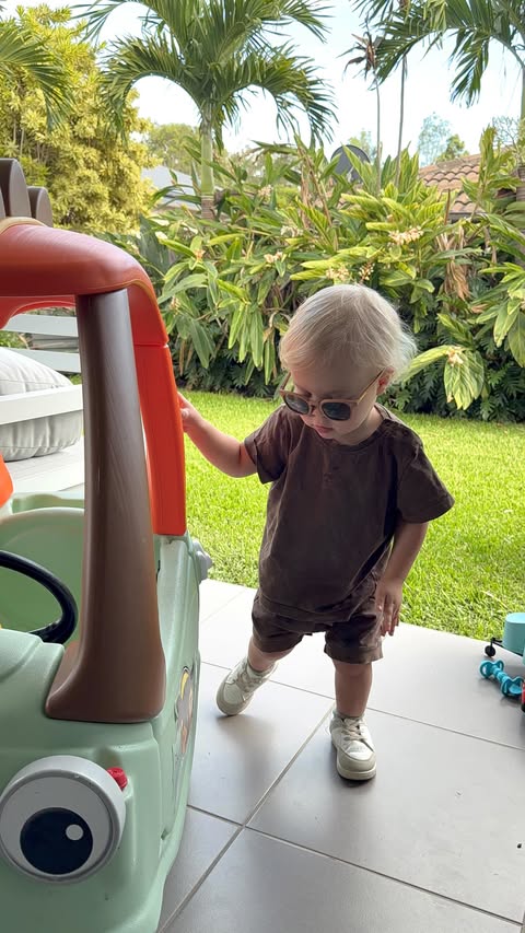 Instagram post by @asha.verrall for Polarised Baby Sunglasses. Caption reads: UV protection is vital all year round, especially....