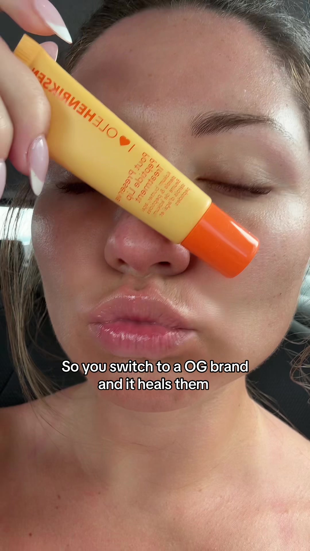 TikTok post by @lilybrock123 for OLEHENRIKSEN. Caption reads: @Olehenriksen ily ily ily not sponsered [...].