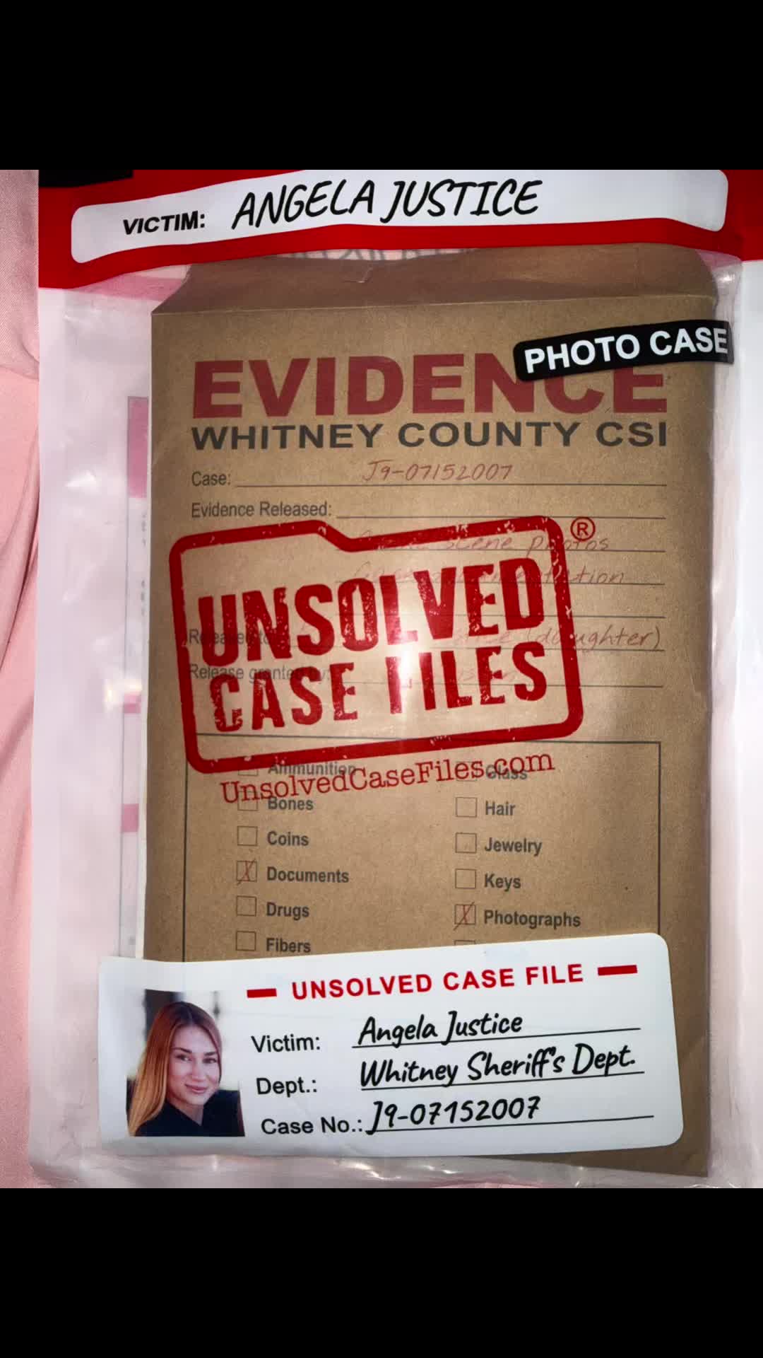 TikTok post by @cristina_roman_ for Unsolved Case Files. Caption reads: @Unsolved Case Files #family #gamingontiktok [...].
