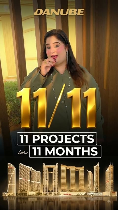 Instagram post by @blog_by_madi for Danube Properties. Caption reads: [...] commitment & delivery. #Danube....