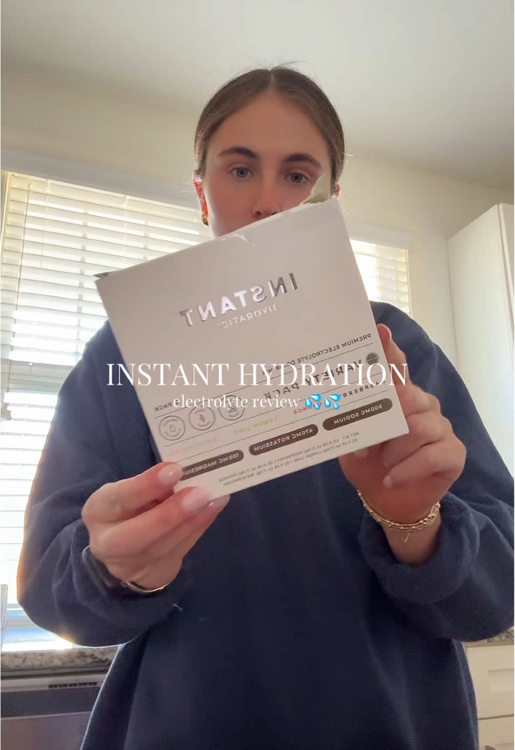 TikTok post by @evaingrilliii for Instant Hydration. Caption reads: Thank you so much @Instant Hydration !!!....