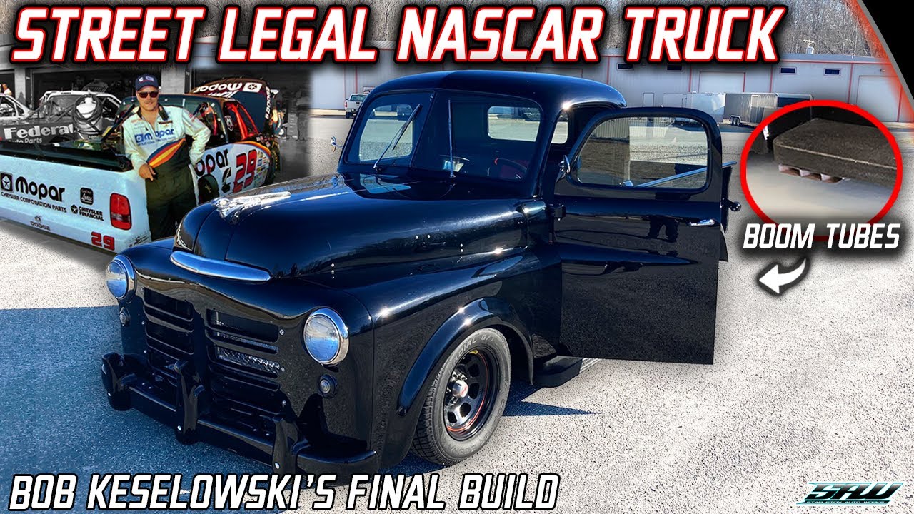 YouTube post by @Stapleton42 for 1st Phorm. Caption reads: Bob Keselowski's 1951 Dodge Truck: Custom Built on....