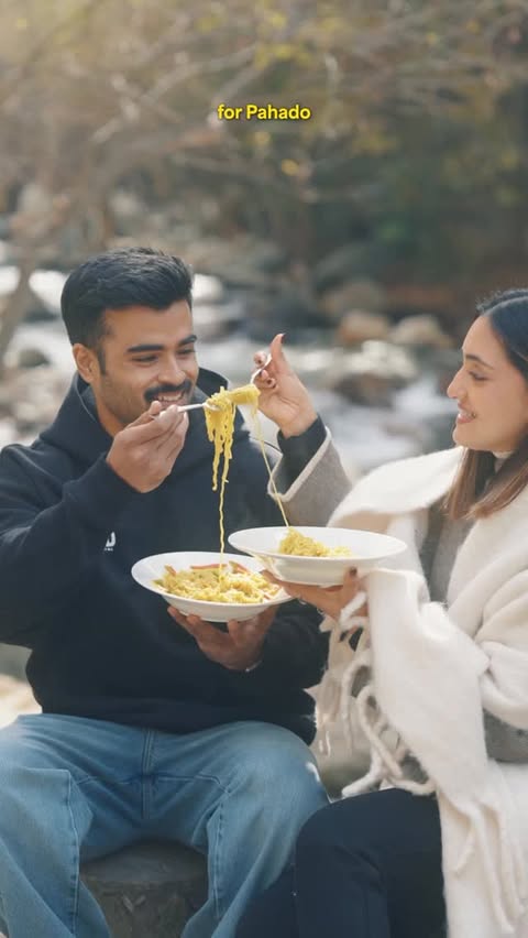 Instagram post by @the.vogue.vanity for MakeMyTrip. Caption reads: [...] hits different 💫 Found this gem on....