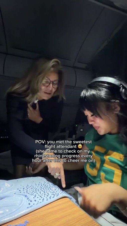 Instagram post by @kalitaku for American Airlines. Caption reads: She was the only reason I got this project done....