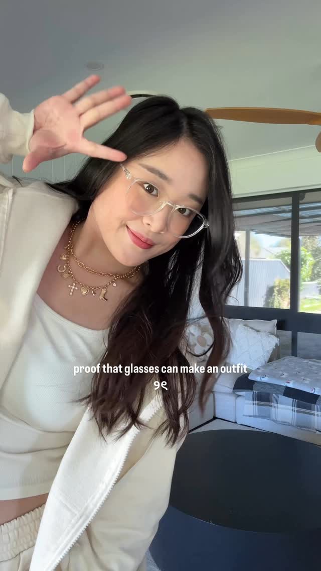 Instagram post by @gracetanxh for SmartBuyGlasses. Caption reads: [...] to match your vibe 🤍 

these glasses from....