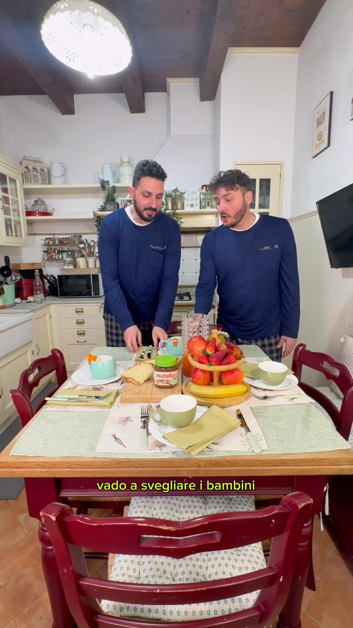 Instagram post by @papaperscelta for Nutella. Caption reads: Considerando che di settimana le mattine sono....