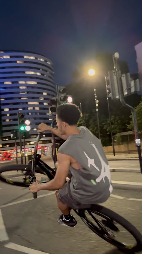 Instagram post by @_rj._ for boohooMAN. Caption reads: Nights Rides and Vibes💆🏽‍♂️ #ad....