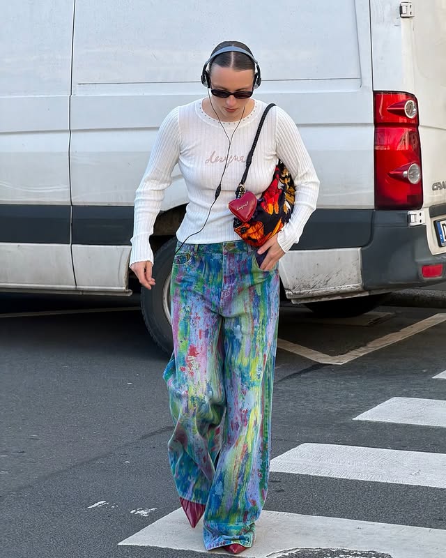 Instagram post by @lara_bsmnn for Desigual. Caption reads: Anzeige| Fashion is so fun so is my @desigual....
