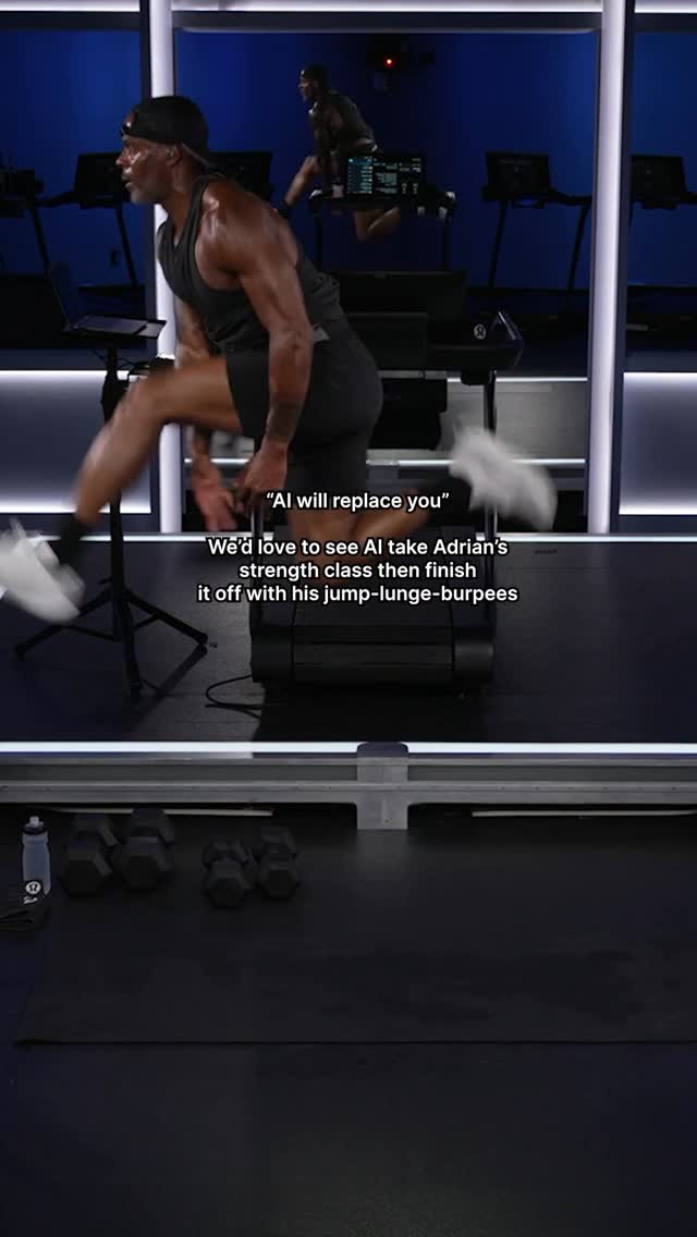 Instagram post by @adrianwilliamsnyc for Peloton. Caption reads: some things can’t be replicated 😏 👀.