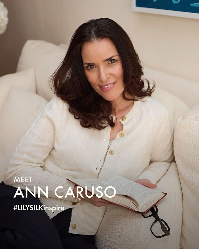 Instagram post by @ann_caruso for LilySilk. Caption reads: This Breast Cancer Awareness Month, we are honored....