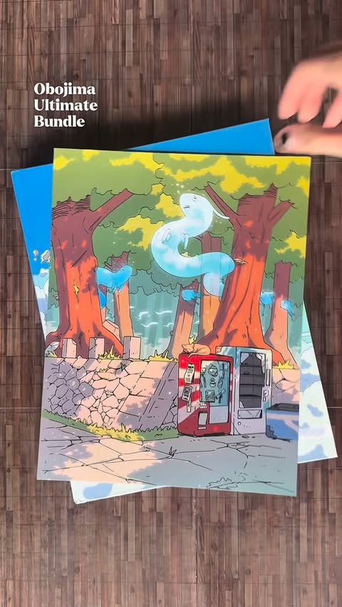 Instagram post by @rikkichuu for 1985 Games. Caption reads: [...] Bundle ft. my cat Chiba 🐈

@obojima....