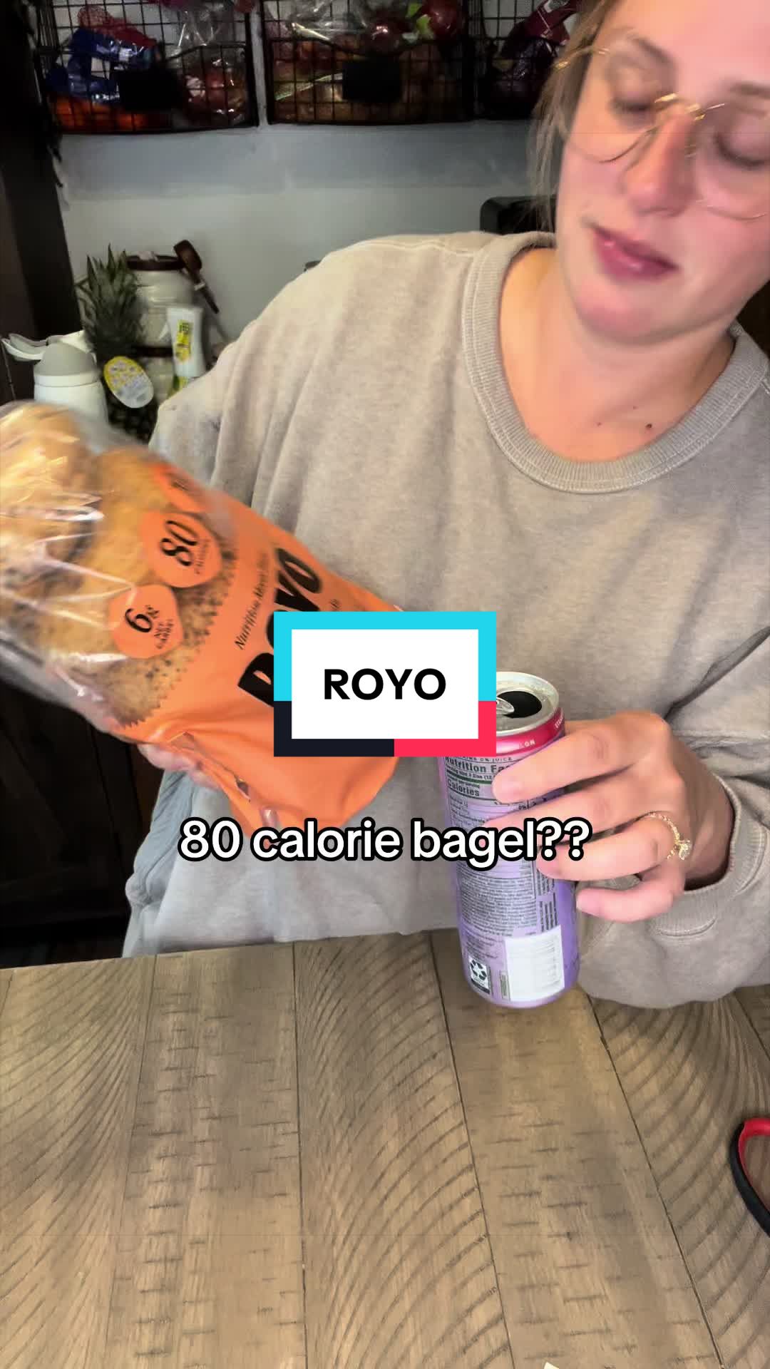 TikTok post by @ballofanxietia for Eat Royo. Caption reads: [...] TIA for 10% off #lowcarb #superfoods....