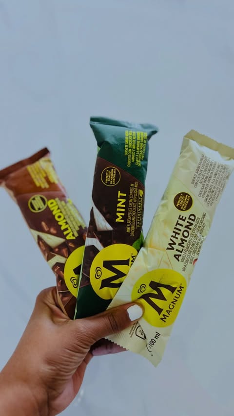 Instagram post by @mrs_lencia for Magnum Ice Cream. Caption reads: Father’s Day shopping made sweeter 🍦🤎. Stopped....