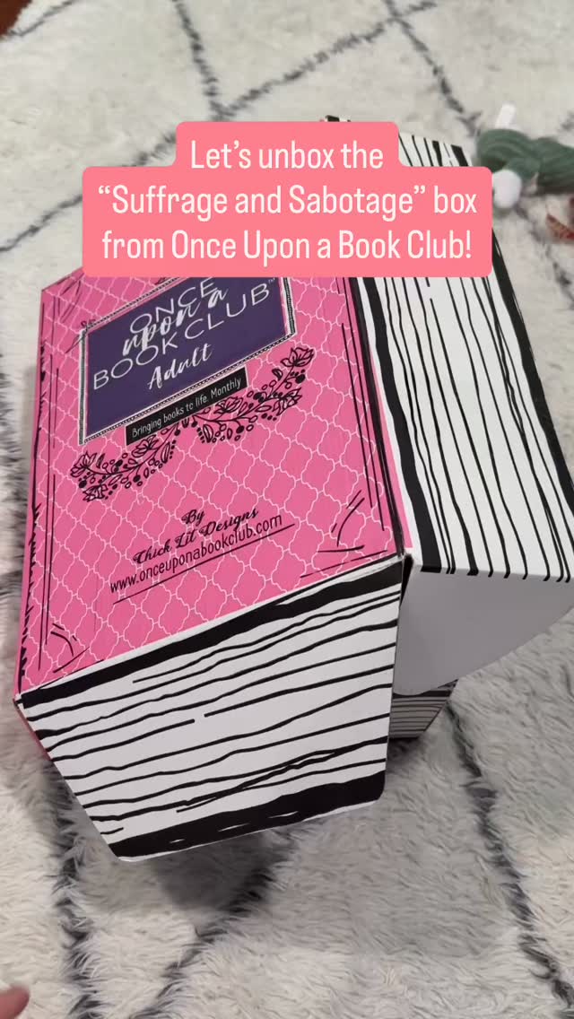 Instagram post by @leannreadsbooks for Once Upon A Book Club. Caption reads: I always love opening my @onceuponabookclubbox....