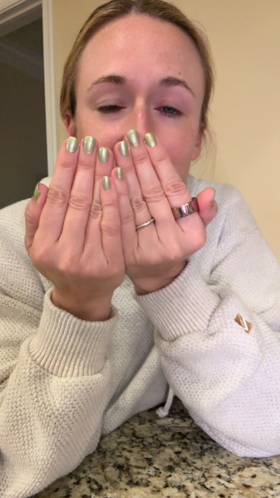 TikTok post by @paigewash for Dazzle Dry. Caption reads: [...] you want to try it. #nails #nailtok @Dazzle....