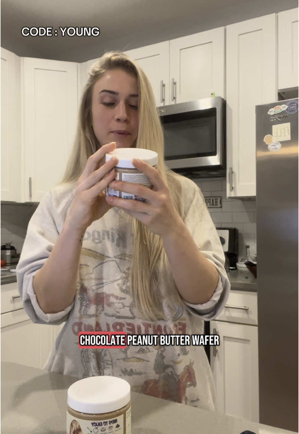 TikTok post by @jessica_young09 for FIt Butters. Caption reads: HAVE YOU TRIED THESE YET?! @fitbutters code....