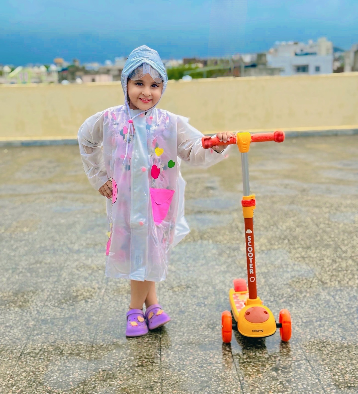 Instagram post by @gigglenivi for Babyhug. Caption reads: #collaboration with @firstcryindia

Rainy days are....