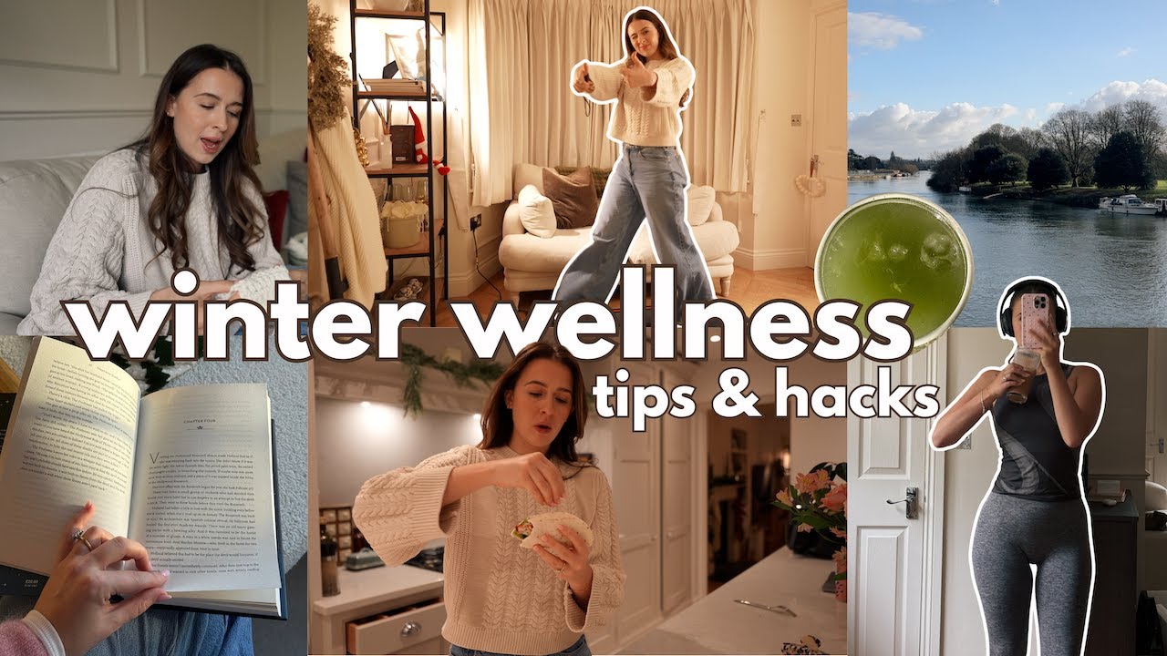 YouTube post by @ellenalicemiller for Goodreads. Caption reads: winter wellness tips & hacks to feel your best....