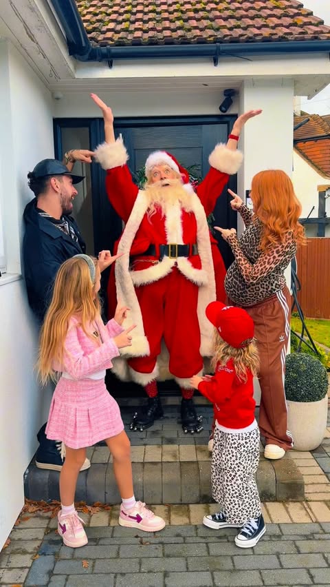 Instagram post by @theldnfamily for Space NK. Caption reads: Special yearly visit from Santa & @spacenk....
