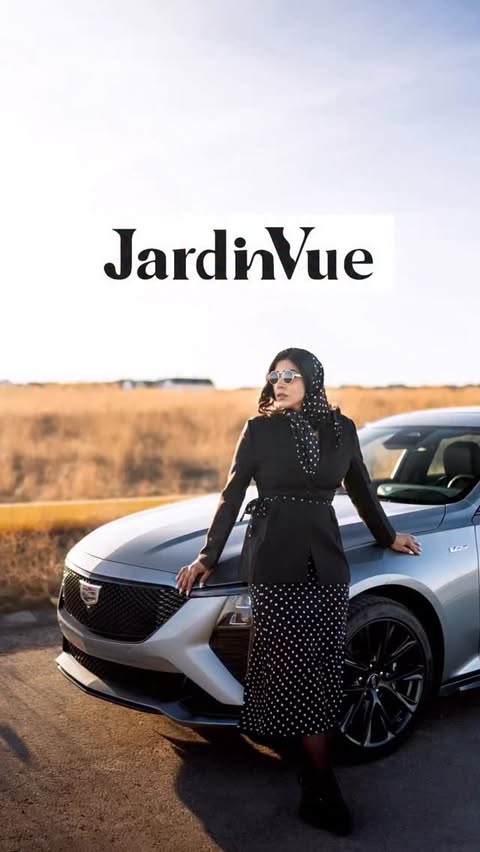 Instagram post by @preetkaurthakurr for JardinVue. Caption reads: [...] Blazer & Dots Midi Skirt Set by @jardinvue....
