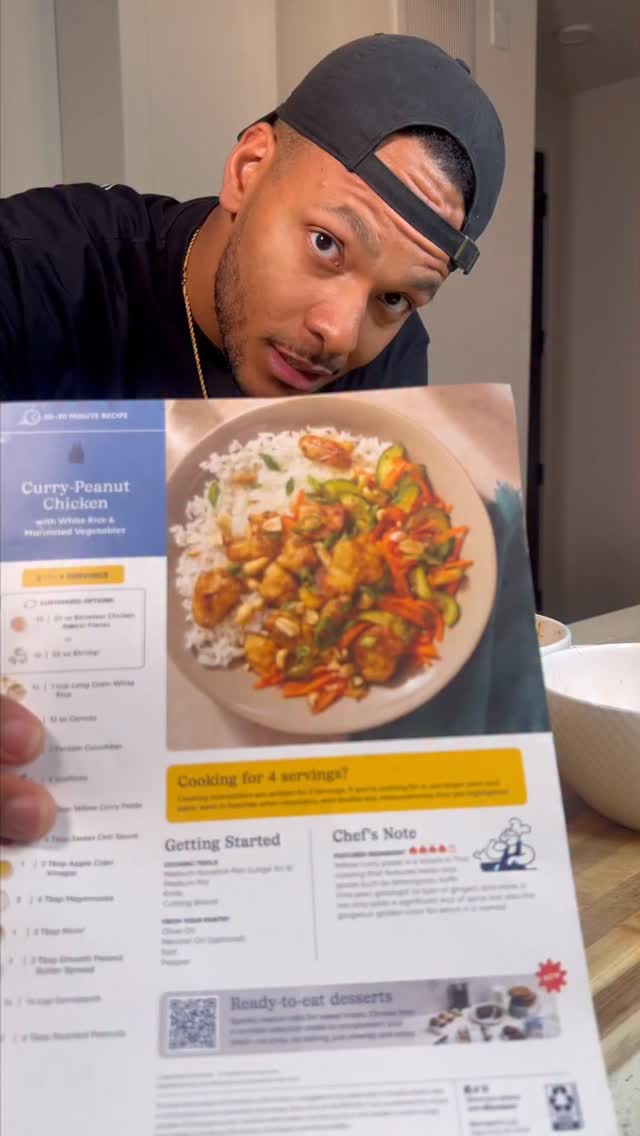 Instagram post by @chefkolbykash for Blue Apron. Caption reads: #BlueApronPartner Dinner made easy — thanks to my....