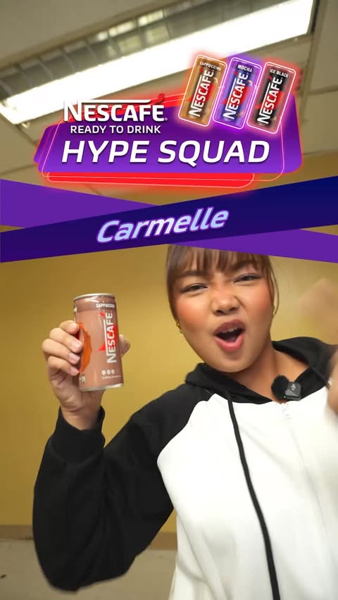 Instagram post by @carmelle_lite for NESCAFÉ Philippines. Caption reads: Iba talaga ang recharge na dala kapag may GET....