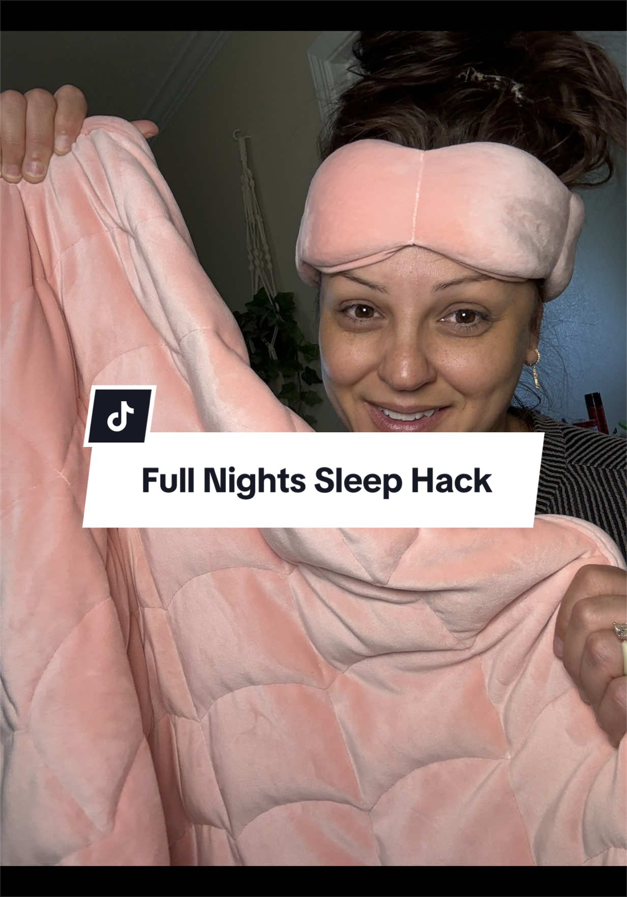 TikTok post by @_.andrea.nicole._ for nodpod. Caption reads: Works every time… @Nodpod #weightedblanket....