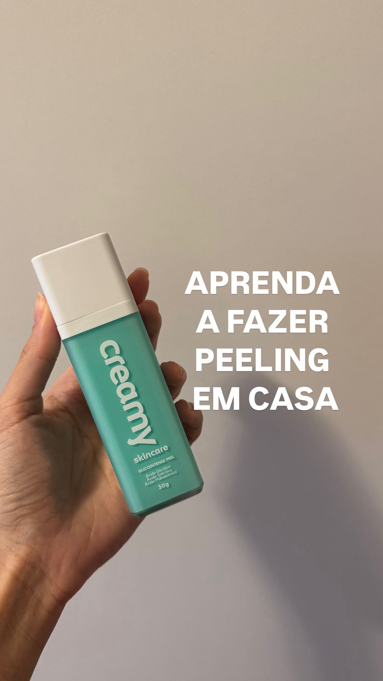 Instagram post by @ritualdabeleza for Creamy Skincare. Caption reads: Aprenda a fazer o seu peeling em casa!!! Usando....