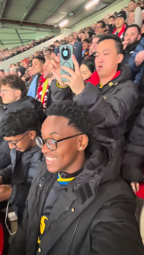 Instagram post by @tumi4l_ for adidas. Caption reads: [...] goal from Amad Diallo 🤯⚽️👀 

#⚽️❤️ #adidas....