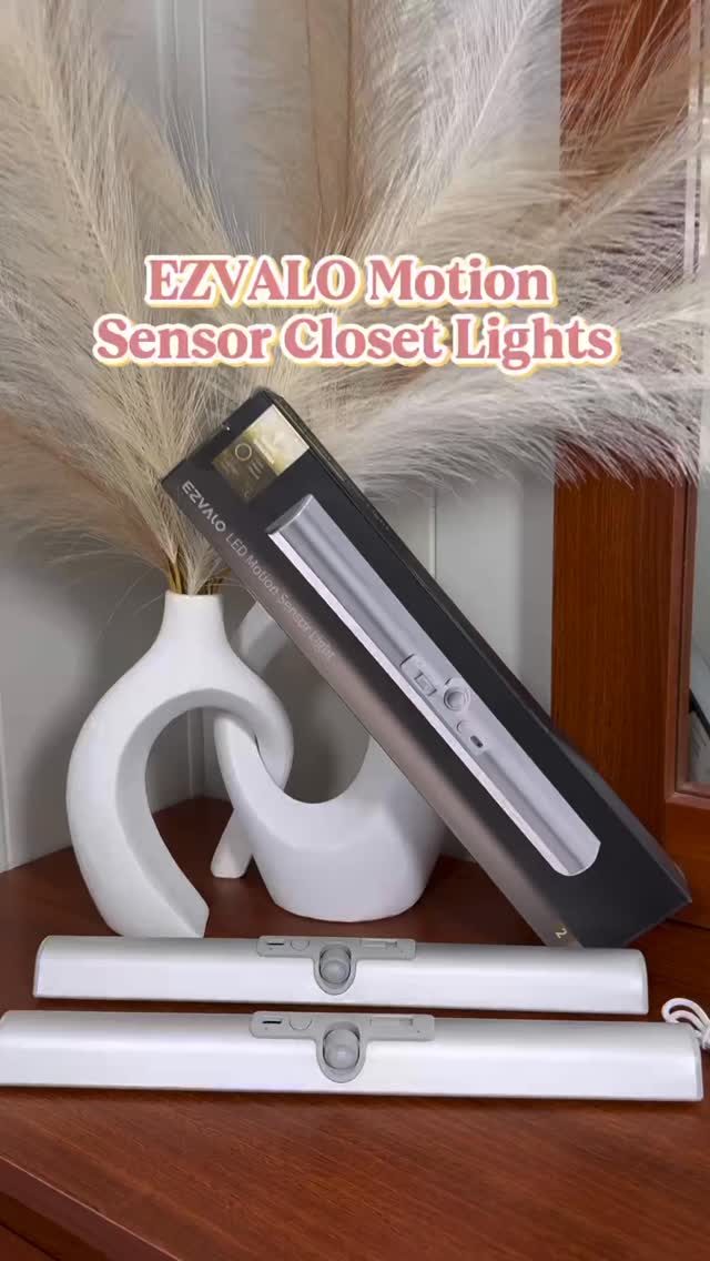 Instagram post by @virgtify for EZVALO. Caption reads: EZVALO Motion Sensor Closet Lights....