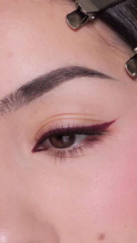 Instagram post by @ashleykaylamakeup for INGLOT COSMETICS. Caption reads: Simple Cherry Winged Eyeliner Look 🍒

I used the....
