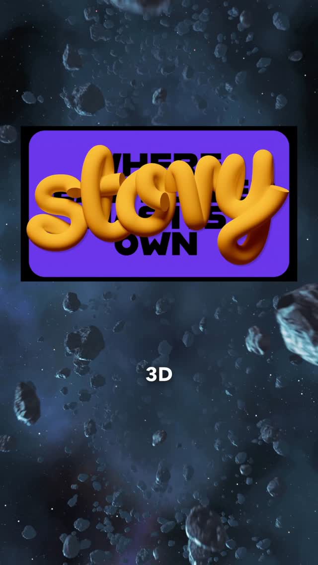 Instagram post by @thisisjonadaniel for Motion Array. Caption reads: This new 3D lettering from @motionarray &....