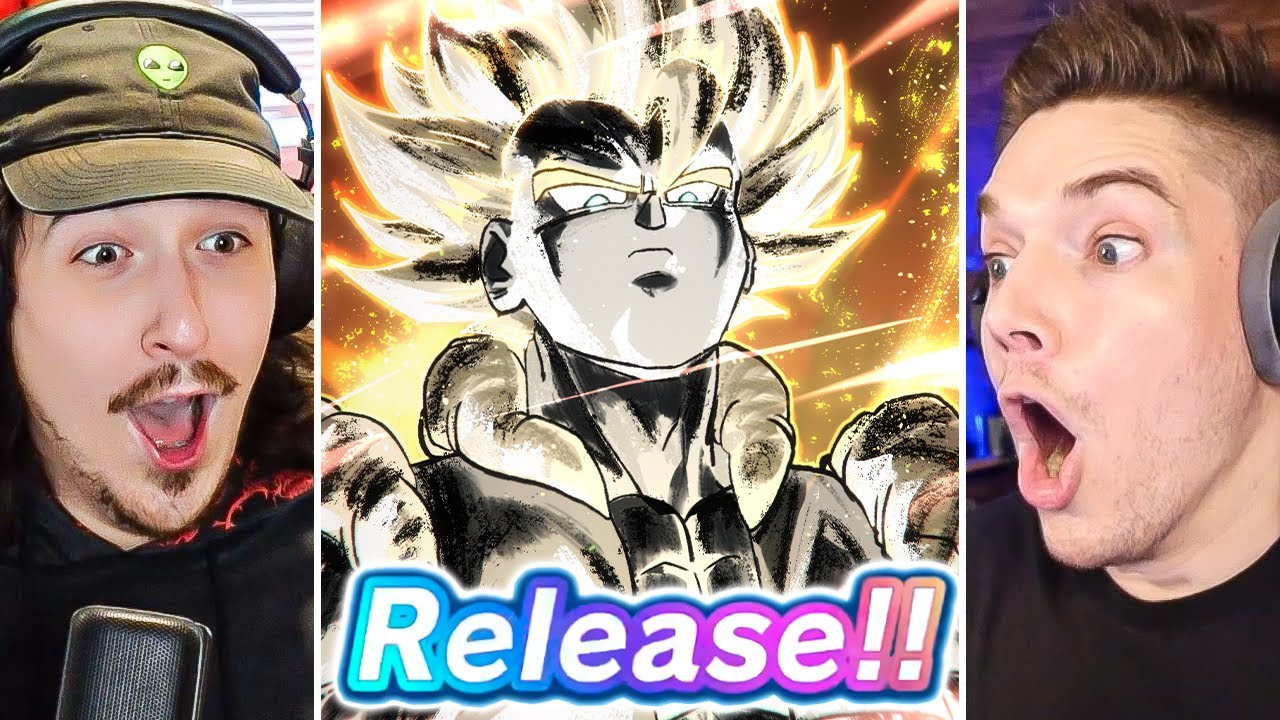 YouTube post by @Nanogenix for TokyoTreat. Caption reads: NEW Summon Animation on LF Gogeta Dual Summon....