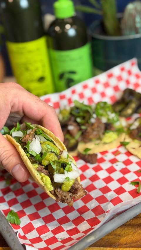 Instagram post by @zrod94 for Graza. Caption reads: Talladega Tailgate Tacos with @getgraza....