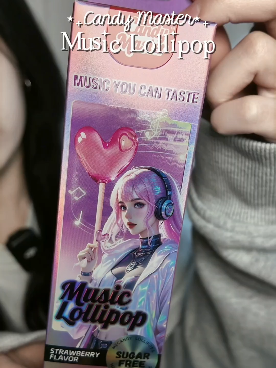 TikTok post by @kenedylyn for Happy Global Choice. Caption reads: [...] Music lollipop for the first time @HAPPY....