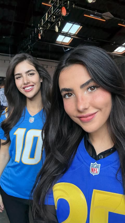 Instagram post by @itsandreabotez for HyperX. Caption reads: [...] #ad @nflracetotheendzone @verizon @nfl....