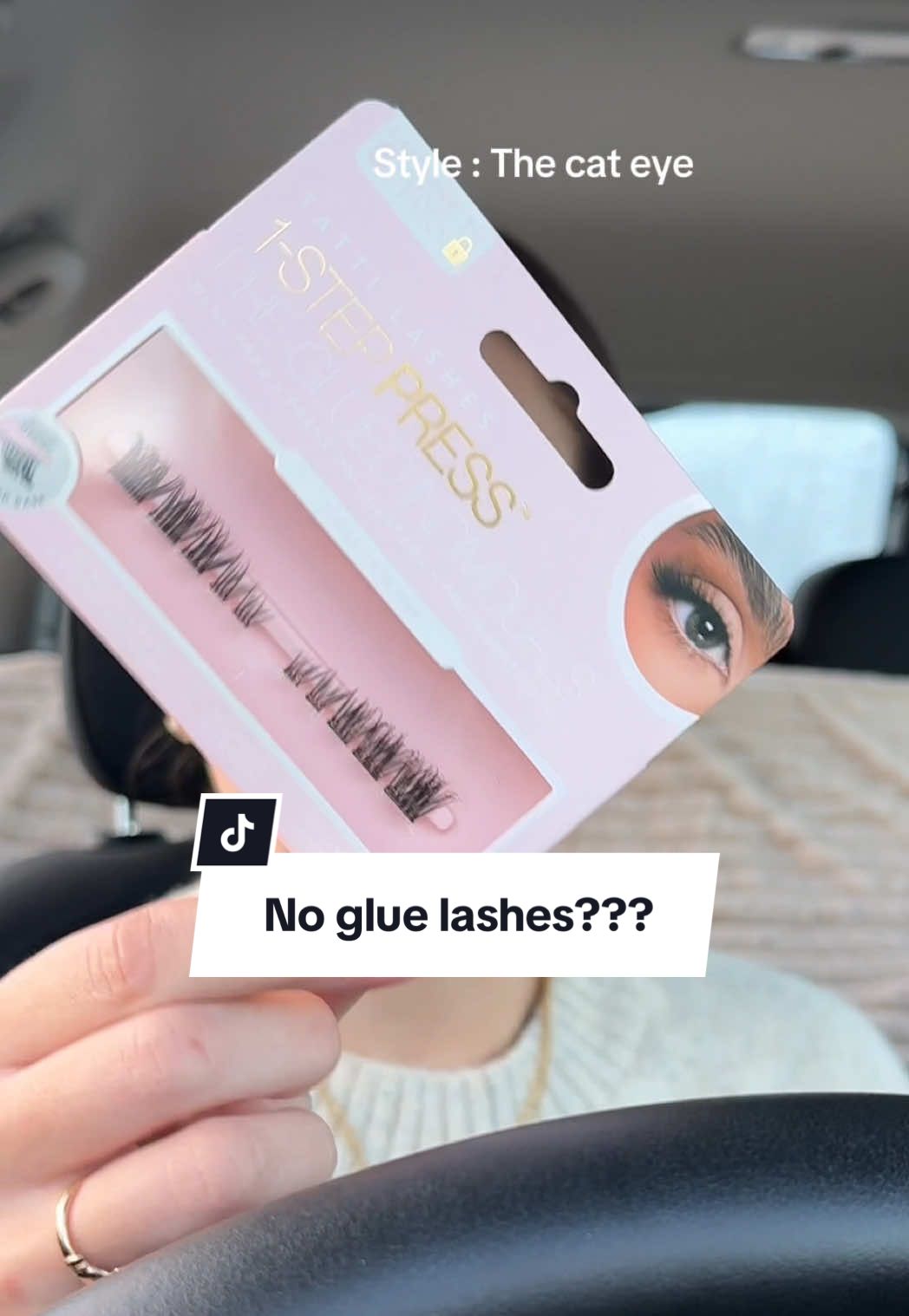 TikTok post by @blendbyhan for TATTI LASHES. Caption reads: [...] lashes I’ve done… I did them in my car!....