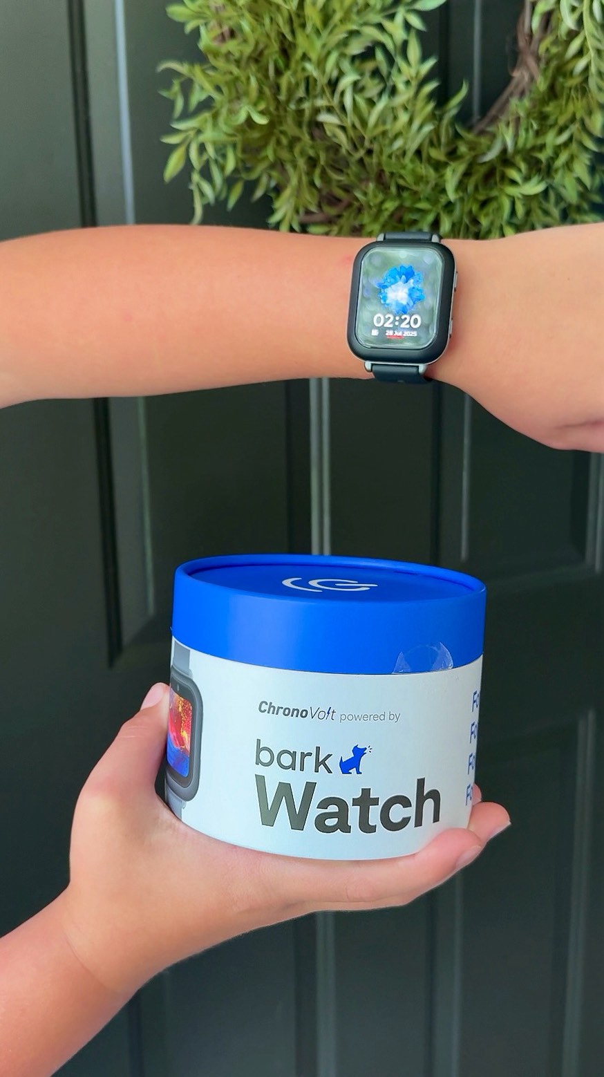 Instagram post by @dani.mccormick for Bark. Caption reads: #BarkAd For safe, simple communication with your....