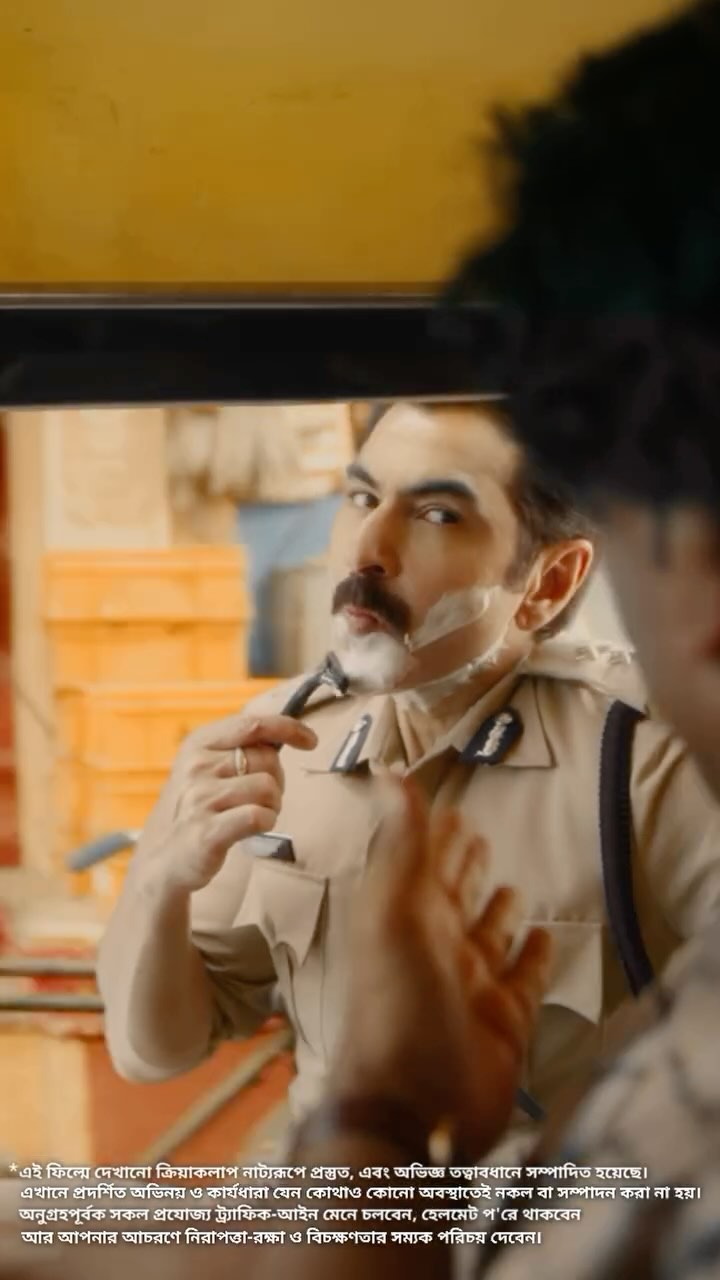 Instagram post by @jeet30 for Gillette. Caption reads: Action-packed chase but zero nicks on your face.....