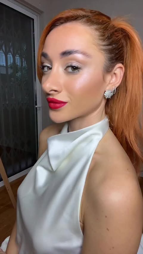 Instagram post by @michaelastefanou for Oriflame. Caption reads: Glam makeup tutorial by @oriflamegreeceofficial ✨....