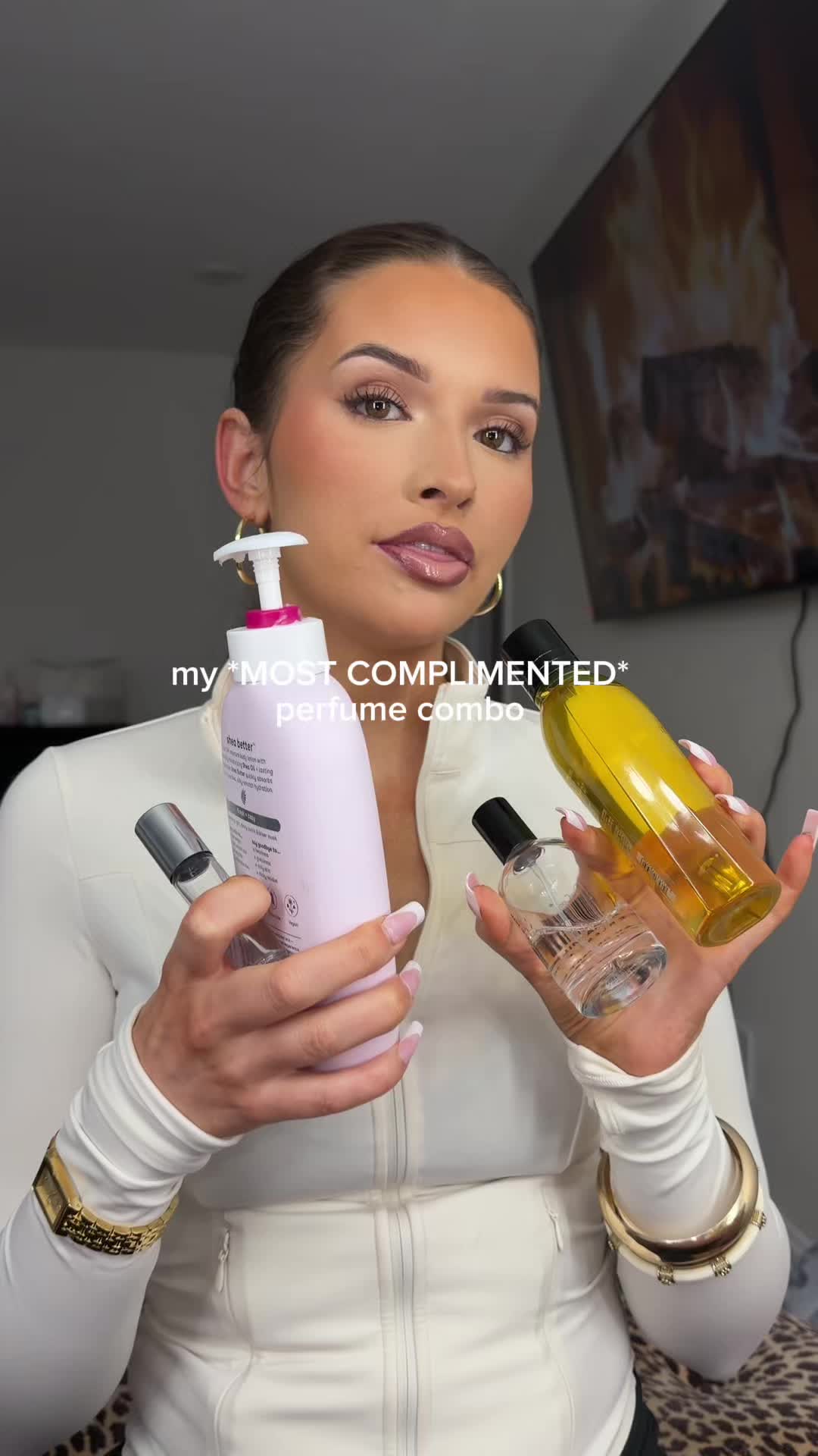 TikTok post by @jade.amberrrrr for dedcool. Caption reads: [...] lotion @Lakeandskye 11:11 perfume oil....