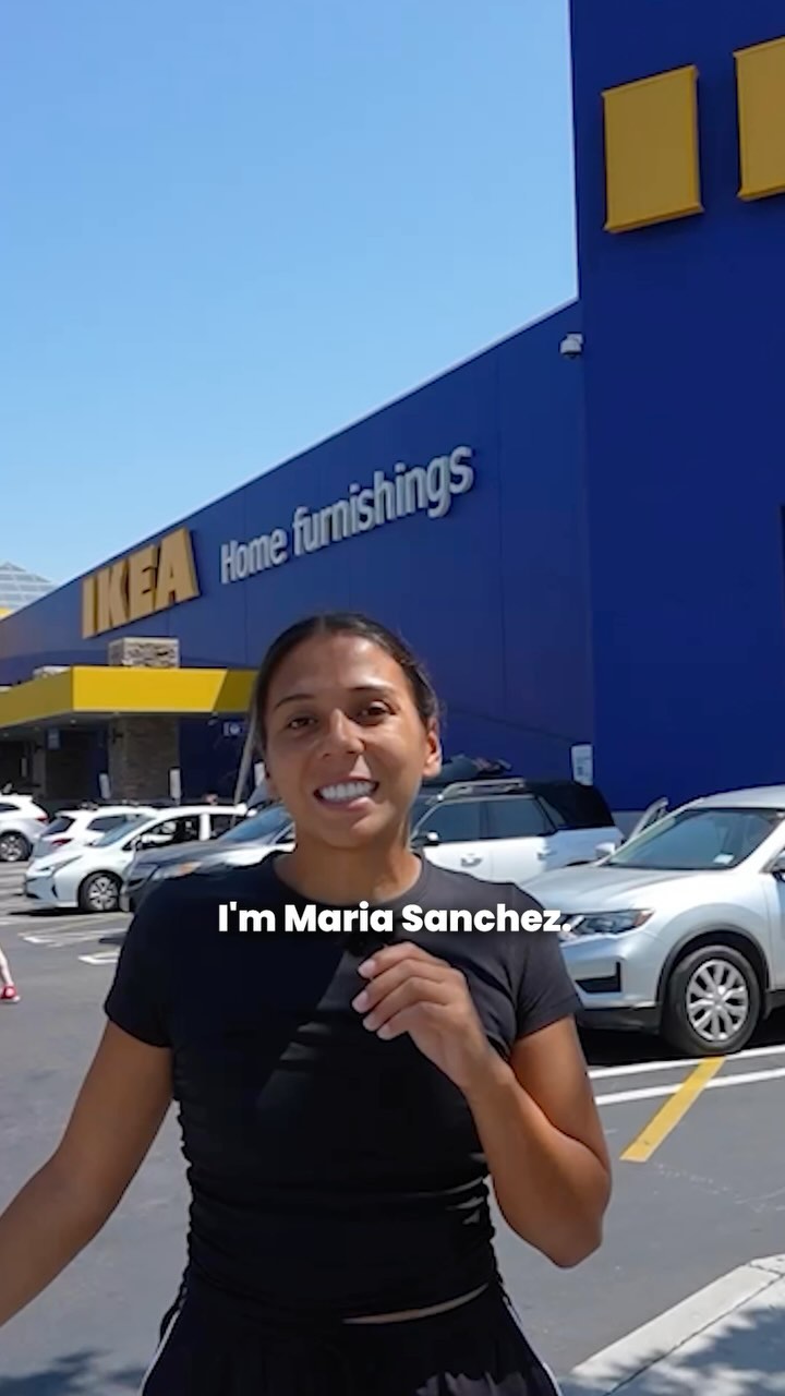 Instagram post by @mariagsanchez17 for IKEA USA. Caption reads: #ad moving from place to place can be hard, so I....