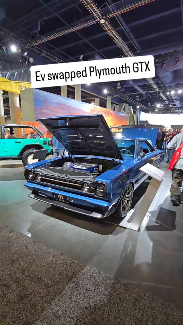 Instagram post by @americanmusclehd for Mopar. Caption reads: @officialmopar shook things up @semashow doing an....