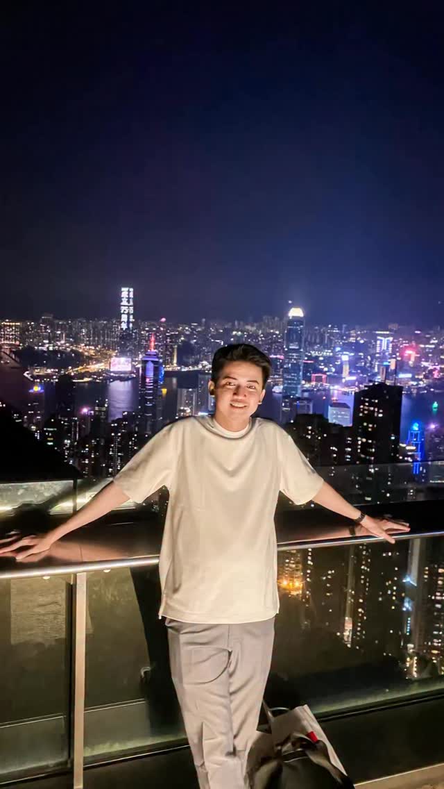 Instagram post by @storyoki for Discover Hong Kong. Caption reads: Kereta pelan nanjak, angin malam nyentuh muka, dan....