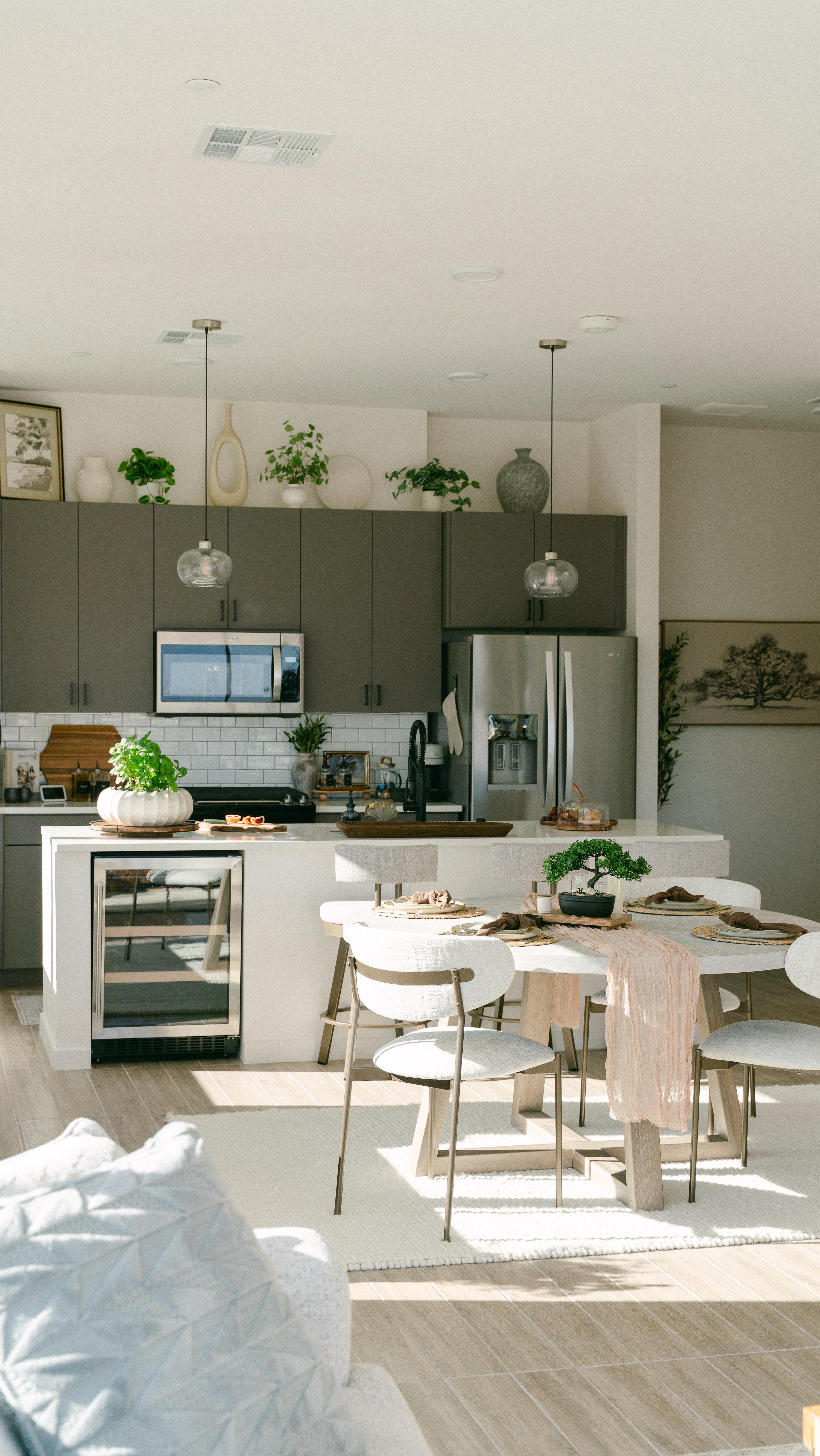 Instagram post by @renezeangeline for RC Willey. Caption reads: I’ll be honest—figuring out what dining table....